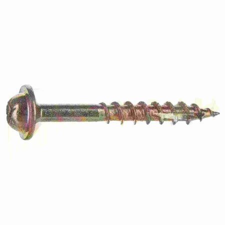 SABERDRIVE Wood Screw, #9, 1-1/2 in, Zinc Yellow Steel Round Head Torx Drive, 143 PK 54089